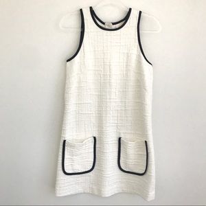 Maeve by Anthropologie cream black trim mini dress